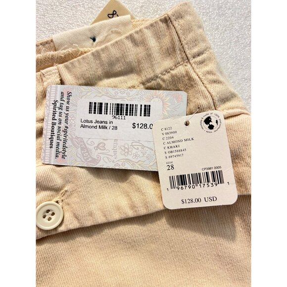 We The Free | Free People Lotus Jeans Almond Milk 28 NWT - Picture 8 of 9